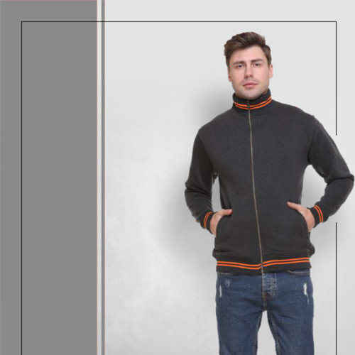 Charcoal With Orang Turtle-Neck